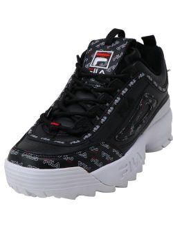 Women's Disruptor Ii Multiflag Black / White Red Ankle-High Leather Sneaker - 7M