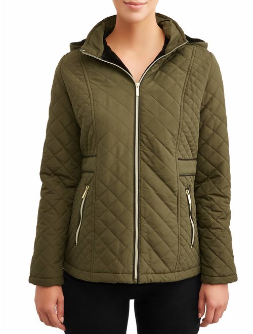 Big Chill Women's Hooded Diamond Quilted Jacket