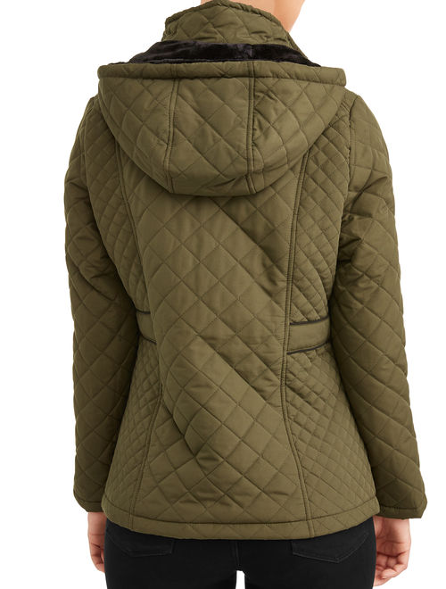 Big Chill Women's Hooded Diamond Quilted Jacket