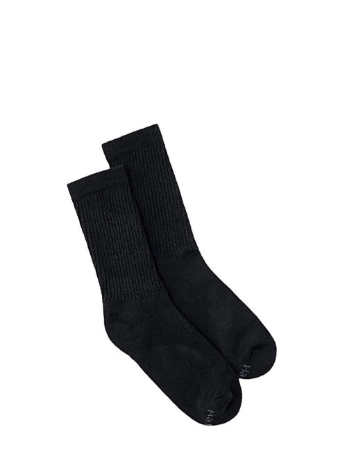 Hanes Women's Cushioned Crew Socks, 10 Pack, Black, 5-9