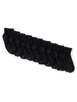 Ladies Ankle Socks 10 Pack, Black, Size 5-9