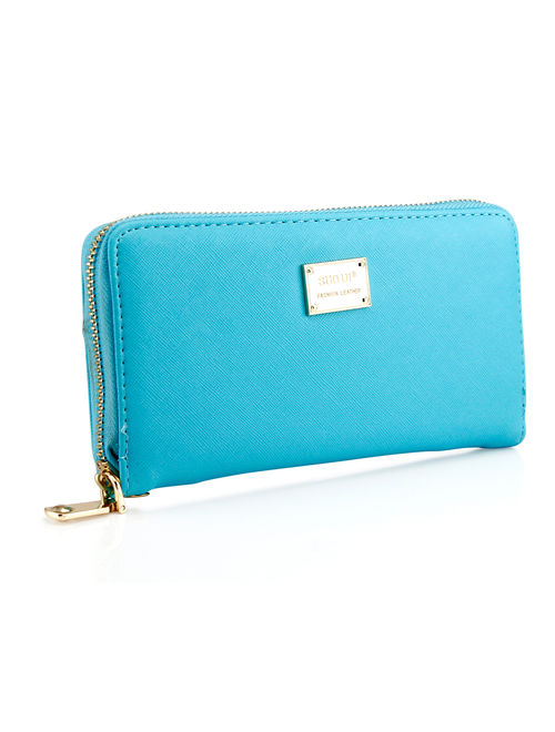 Fashion Lady Full Zipper Faux Leather Women Wallet Clutch Long Purse Card Holder Handbag
