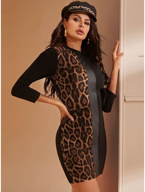 Shein Leopard Print Bodycon Dress