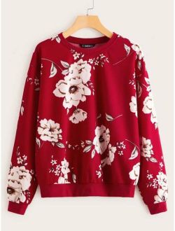 Floral Print Pullover