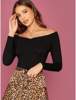 Off Shoulder Fitted Top
