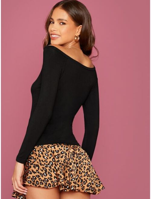 Shein Off Shoulder Fitted Top
