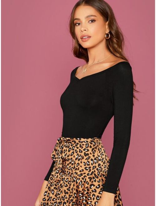 Shein Off Shoulder Fitted Top