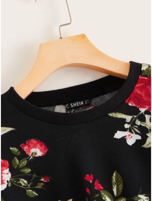 Shein Floral Print Pullover
