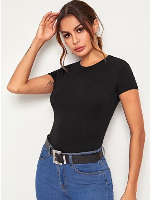 Shein Short Sleeve Solid Tee