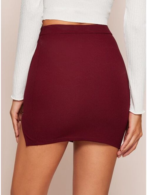 Shein Split Thigh Bodycon Skirt
