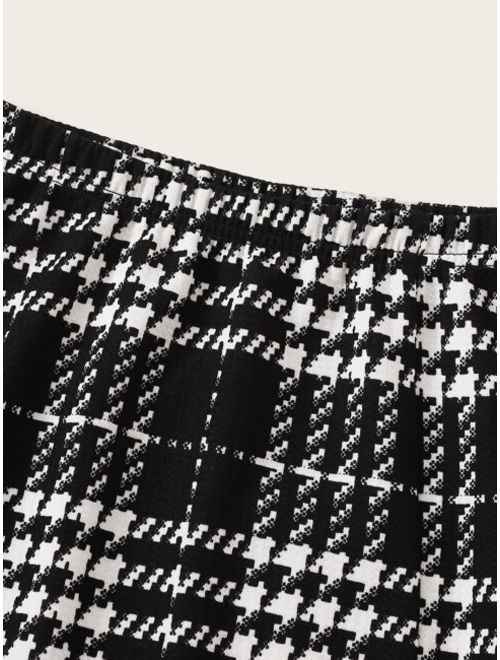 Shein Plaid Textured Skirt