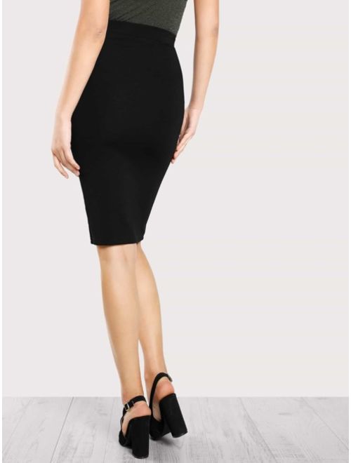 Shein Solid Pencil Skirt