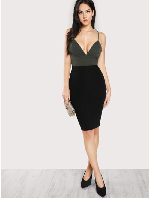 Shein Solid Pencil Skirt