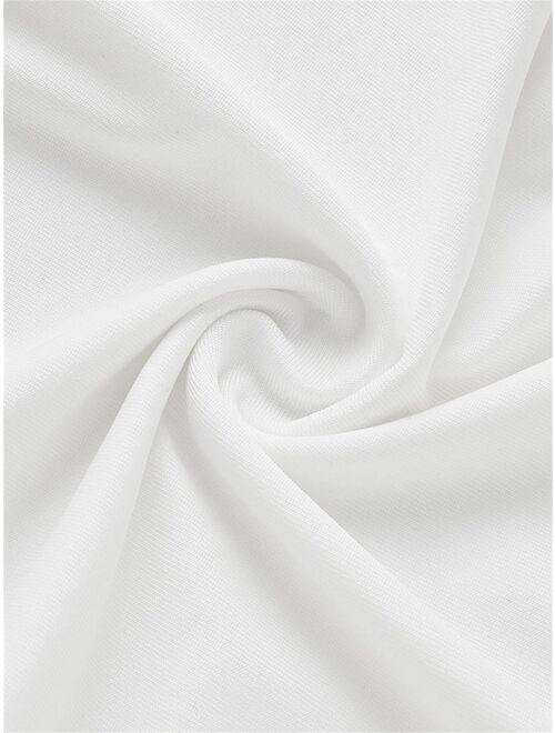 Shein Solid High Neck Fitted Top