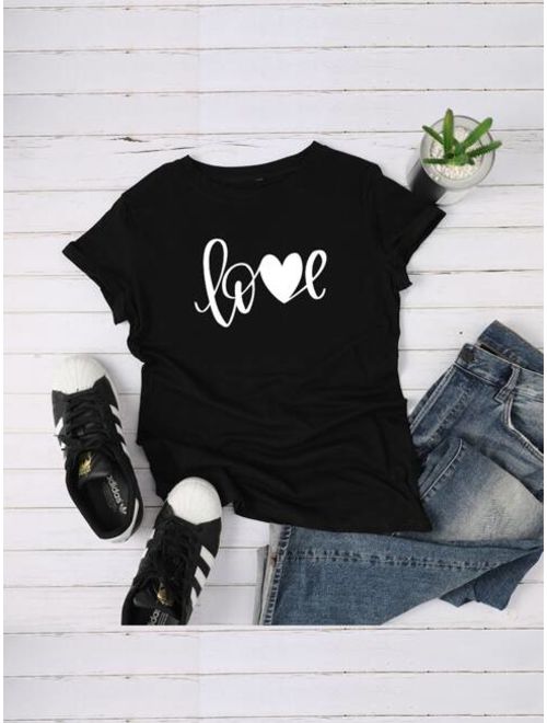 Shein Letter Graphic Tee