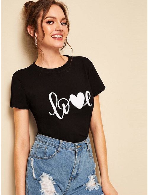 Shein Letter Graphic Tee