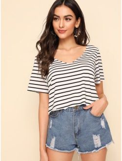 Short Sleeve Striped Top