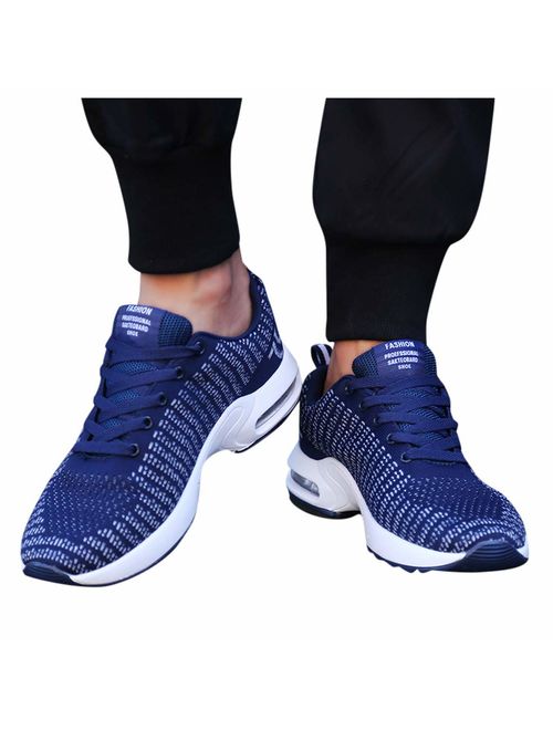 Haforever Men's Sneakers Mesh Ultra Lightweight Breathable Athletic Running Walking Gym Shoes Fashion Personality Shoe Outdoor Sport
