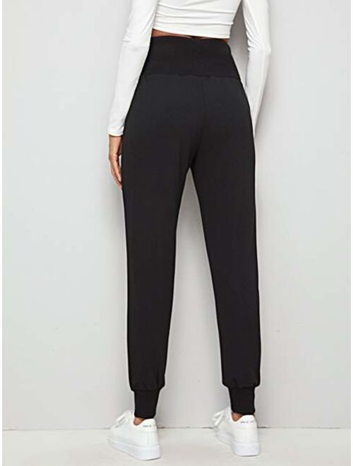 Shein Wide Waistband Solid Pants
