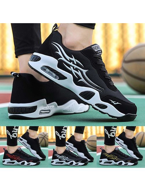 Haforever Men's Trail Running Shoes Mesh Breathable Sneakers Lightweight Fashion Athletic Gym Shoes Casual Tennis Sport Shoes