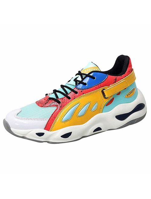 Aubbly Mens Running Athletic Shoes Fashion Tennis Air Cushion Shoe Lightweight Breathable Sports Mesh Trail Sneakers