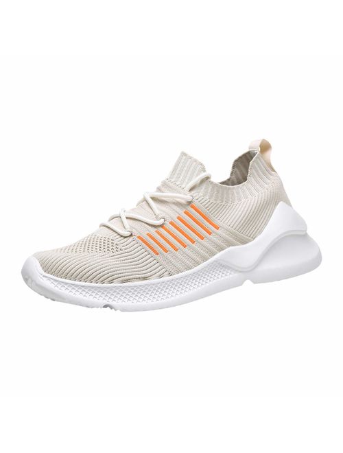 JJHAEVDY Men's Knit Mesh Breathable Comfortable Sneakers Lightweight Athletic Tennis Walking Running Shoes