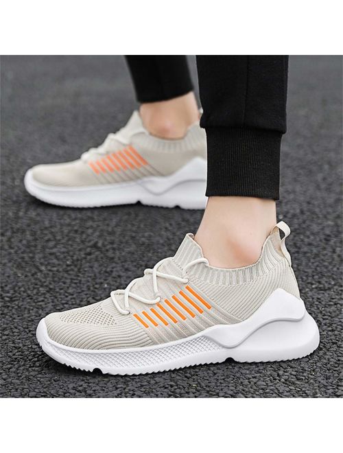 JJHAEVDY Men's Knit Mesh Breathable Comfortable Sneakers Lightweight Athletic Tennis Walking Running Shoes