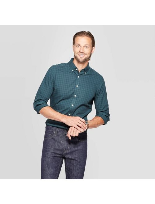 Men's Performance Slim Fit Long Sleeve Button-Down Shirt - Goodfellow & Co&#153;
