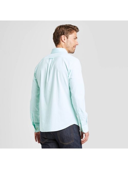 Men's Slim Fit Long Sleeve Button-Down Oxford Shirt - Goodfellow & Co Light Green