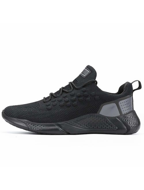Men's Shock Cushioning Running Shoes - Comfortable Cushioning Lace-up Boost Shoes for Road Running Jogging