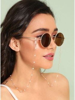 Faux Pearl Rosary Glasses Chain