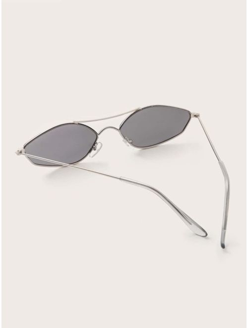 Shein Top Bar Sunglasses With Case