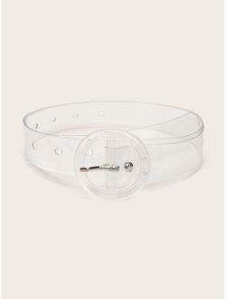 Transparent Round Buckle Belt