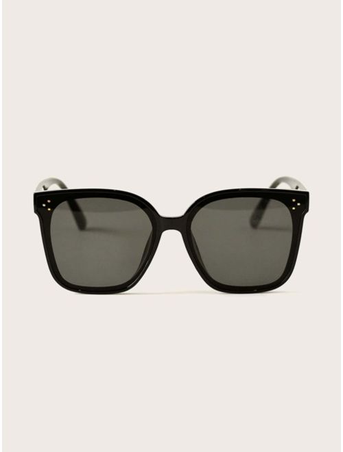 Shein Rivet Decor Sunglasses With Case