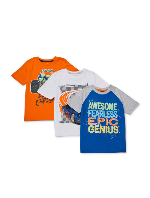 365 Kids from Garanimals Boys 4-10 Mix & Match Cars T-Shirt 3-Piece Multipack
