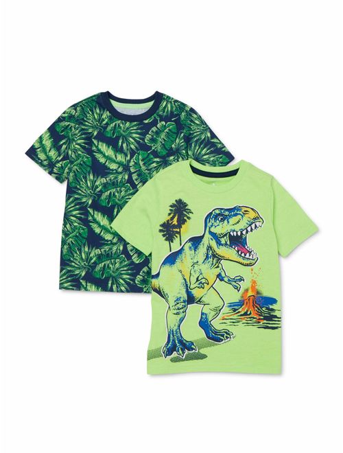 365 Kids from Garanimals Boys 4-10 Mix & Match Dinosaur T-Shirt 2-Piece Multipack