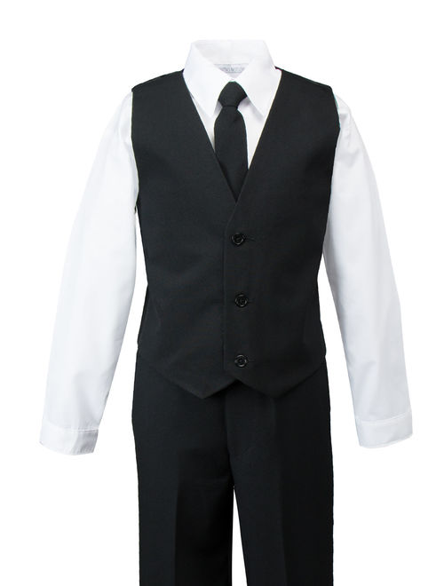 Spring Notion Boys' Modern Fit Dress Suit Set Black