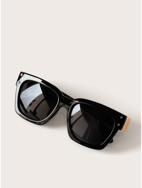 Shein Acrylic Frame Sunglasses With Case