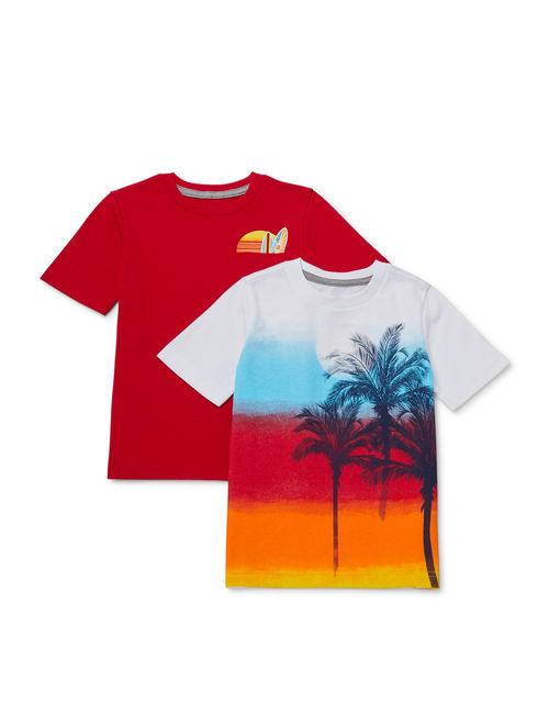 365 Kids from Garanimals Boys 4-10 Mix & Match Palm Tree T-Shirt 2-Piece Multipack