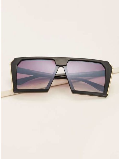 Shein Flat Top Shield Sunglasses