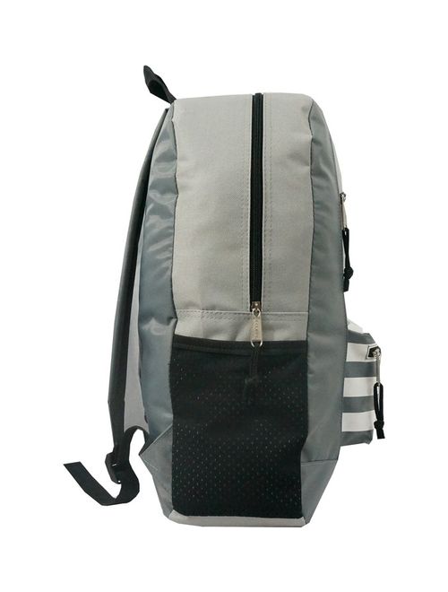 Contrast Backpack 18 School Book Bag Daypack Grey