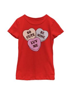 Girls' Valentine's Day Candy Hearts T-Shirt