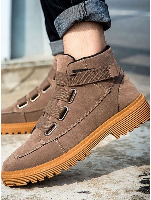 Men Velcro Strap Ankle Boots