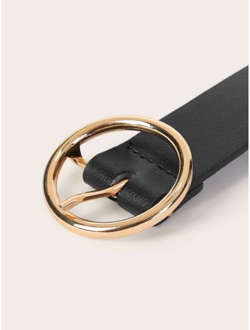 Round Metal Buckle Belt