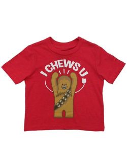 Infant & Toddler Boys I Chews U Valentines Day T-Shirt Chewbacca