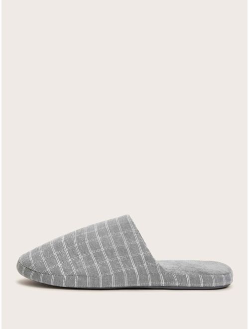 Men Plaid Wide Fit Slippers
