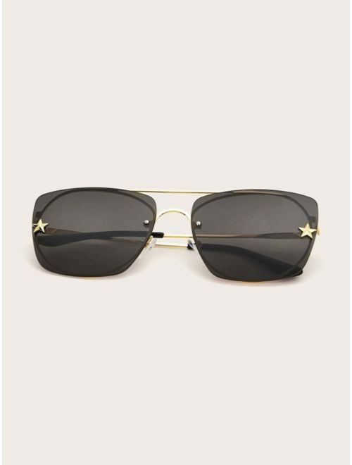 Buy Shein Top Bar Sunglasses With Case online Topofstyle
