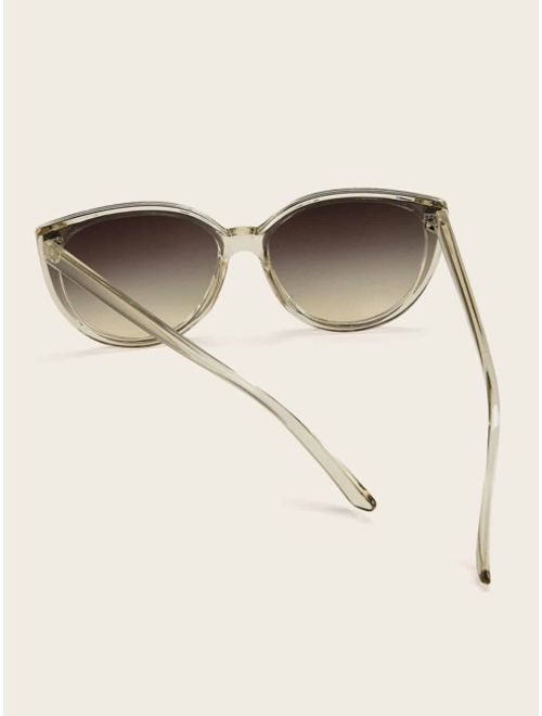 Shein Transparent Frame Flat Lens Sunglasses