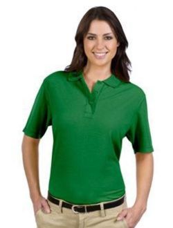 OTTO 5.6 oz. Cotton Blend Pique Knit Ladies' Comfortable Sport Shirt - Kelly
