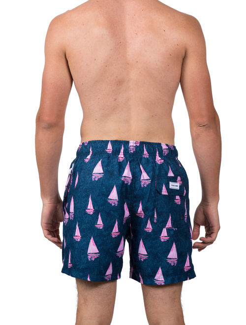 Endless Summer Men's Sailboat 6-inch Swim Short, up to Size 2XL